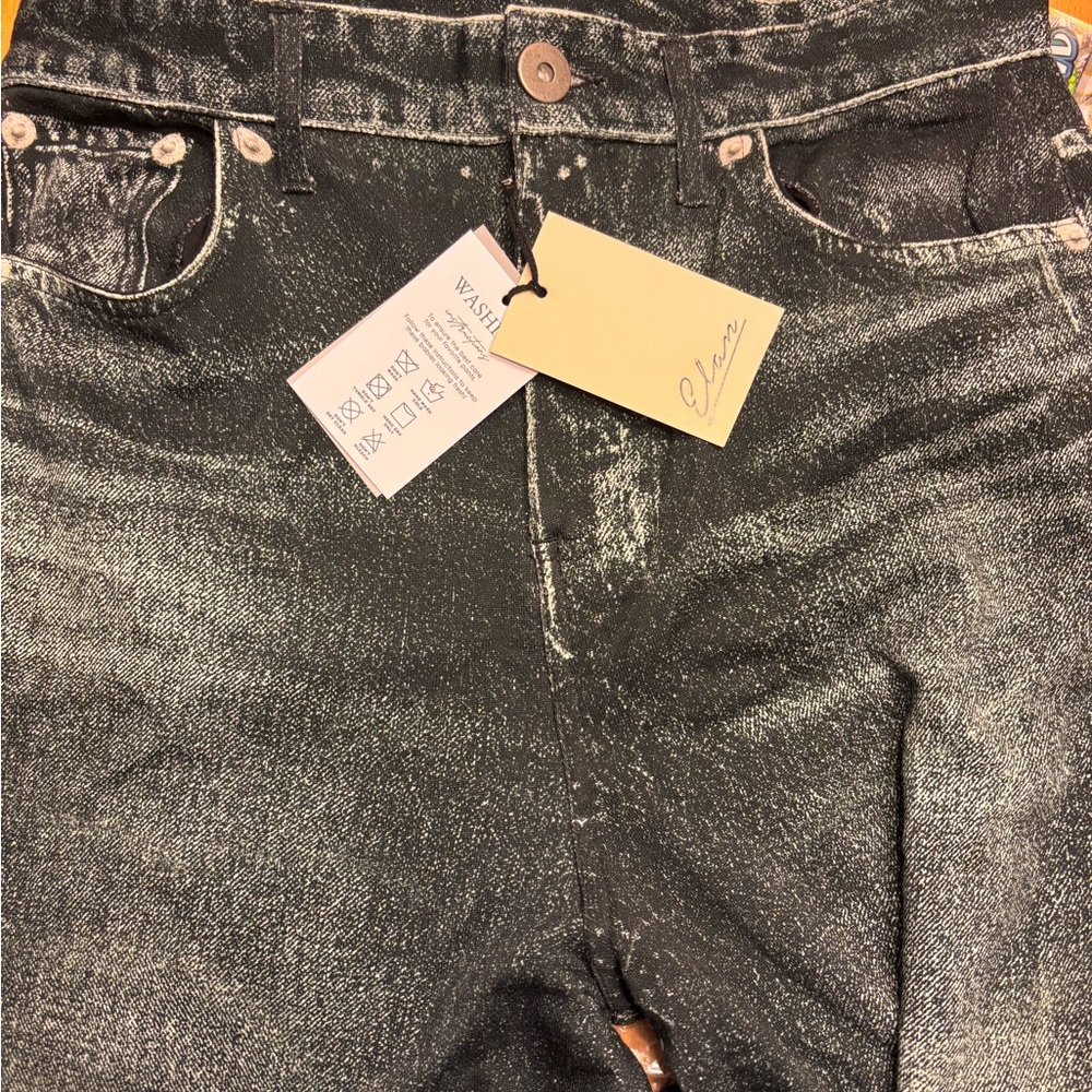 BNWT Elan Grey Wash Joy Sweatpant Jeans Boyfriend Jeans XL